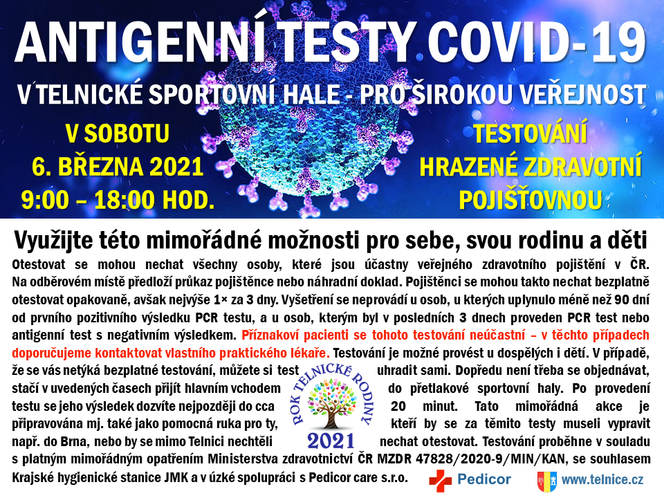 Antigenní testy Telnice 2021