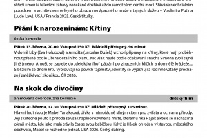 Kino Měnín - březen