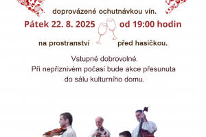 Posezení u cimbálové muziky doprovázené ochutnávkou vína