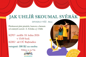 Pozvánka na divadelní představení v Rajhradicích