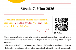 Koláč pro hospic -  sbírka na podporu lůžkového a mobilního hospice v Rajhradě