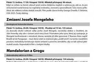 Kino Měnín - květen