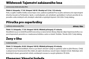 Kino Měnín - listopad