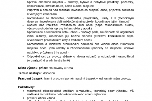 Nabídka práce Hrušovany u Brna - SPRÁVA MAJETKU OBCE, INVESTIČNÍ TECHNIK