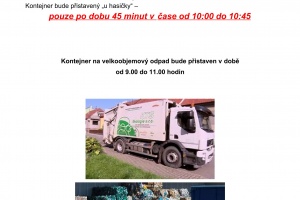 Mobilní svoz nebezpečného a velkoobjemového odpadu