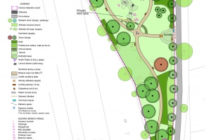 Lesopark v Otmarově - návrh