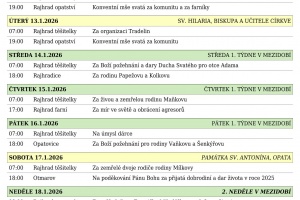 Ohlášky 11.1. - 18.1.2026 (1)