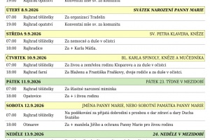 Ohlášky 6.9. - 13.9.2026 (1)