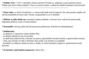 Ohlášky 7.6. - 14.6.2026 (2)