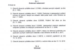 OZV č. 2.2020 - zrušovací vyhláška