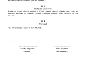 Zrušovací vyhláška - 2025