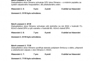 Usnesení ze zasedání Zastupitelstva obce Otmarov - 11.12.2023 (2)