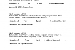 Usnesení ze zasedání Zastupitelstva obce Otmarov - 16.2.2023 (2)