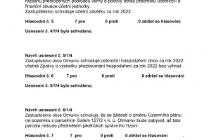 Usnesení ze zasedání Zastupitelstva obce Otmarov - 24.4.2023 (2)