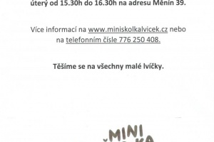 Miniškolka Lvíček v Měníně