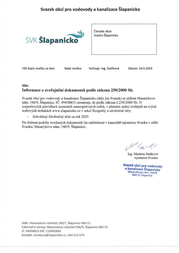 Informace o zveřejnění dokumentů podle zákona 250/2000 Sb. Informace o zveřejnění dokumentů podle zákona 250/2000 Sb.