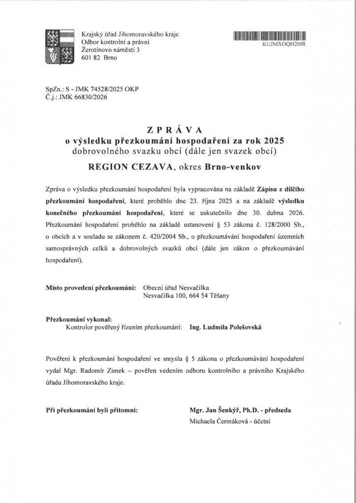 Návrh ZÚ Regionu Cezava za rok 2025 (3) Návrh ZÚ Regionu Cezava za rok 2025 (3)