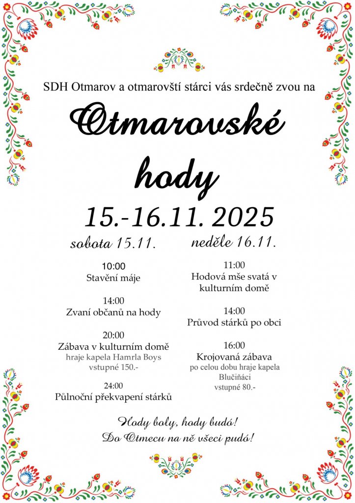 Otmarovské hody 2025 Otmarovské hody 2025